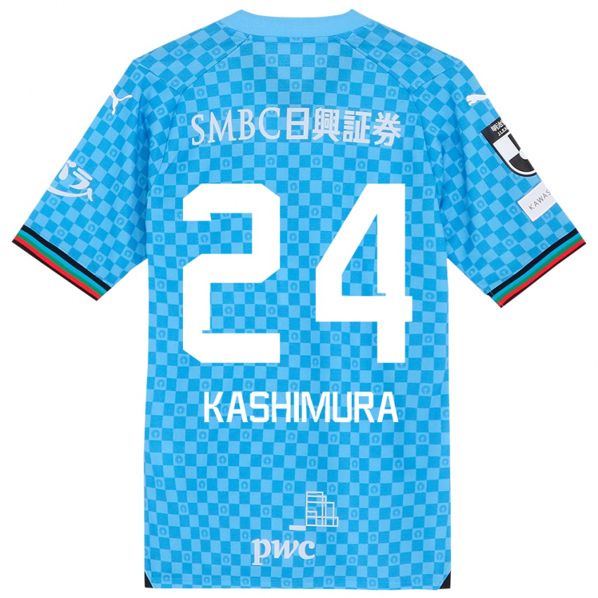 Criança Camisola Ryota Kashimura #24 Azul Azul Principal 2024/25 Camisa