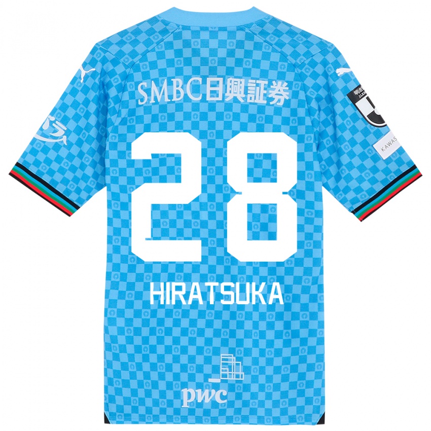 Criança Camisola Hayato Hiratsuka #28 Azul Azul Principal 2024/25 Camisa