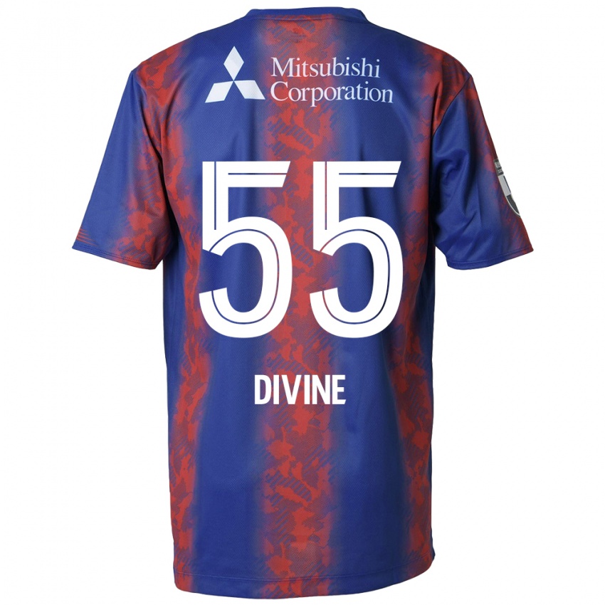 Criança Camisola Divine Chinedu Otani #55 Azul Vermelho Principal 2024/25 Camisa