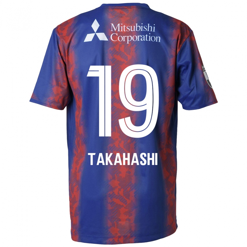 Criança Camisola Yuya Takahashi #19 Azul Vermelho Principal 2024/25 Camisa