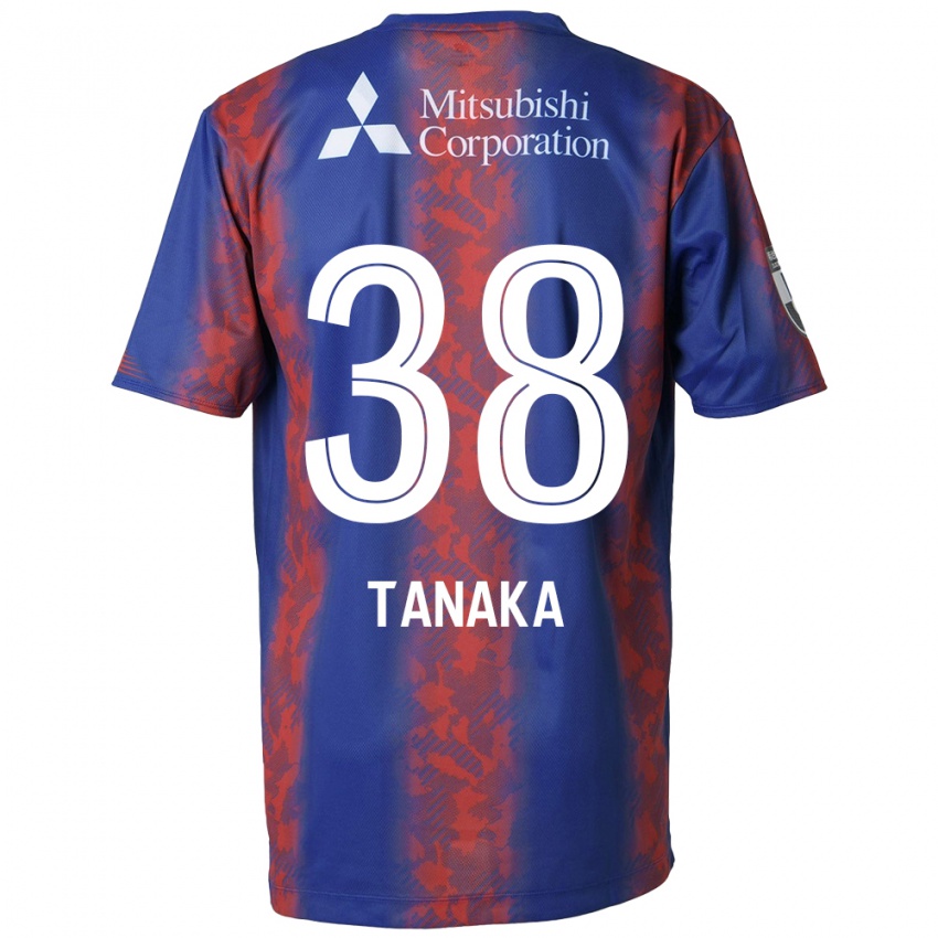 Criança Camisola Kio Tanaka #38 Azul Vermelho Principal 2024/25 Camisa