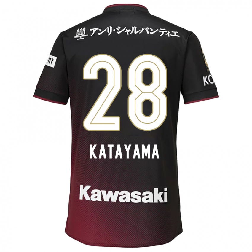 Criança Camisola Kota Katayama #28 Preto Vermelho Principal 2024/25 Camisa