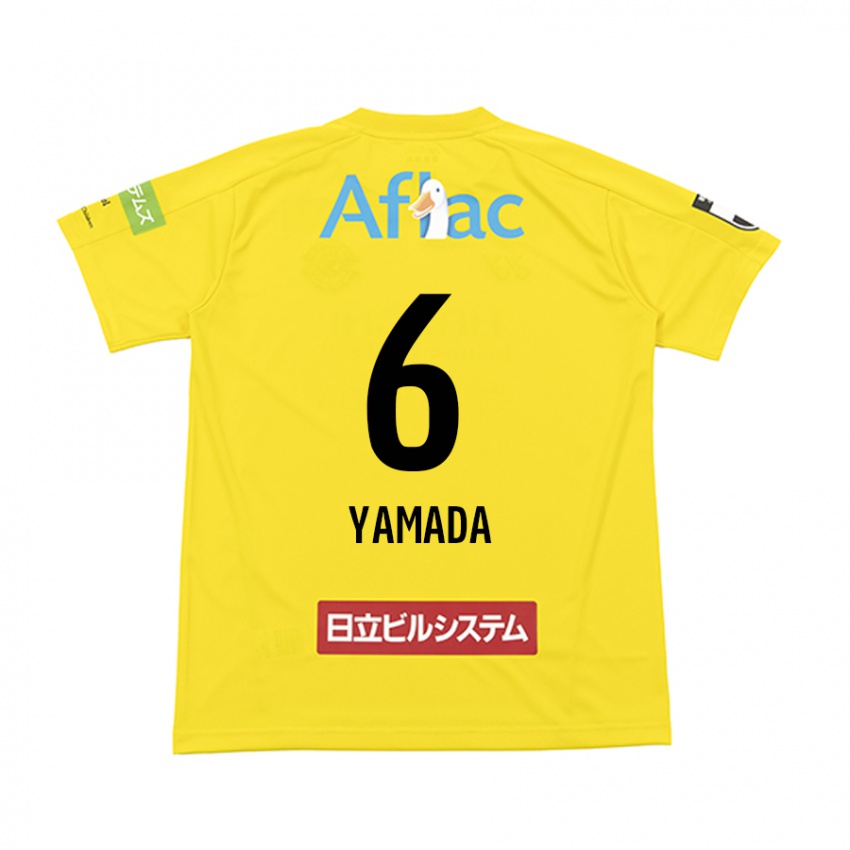 Criança Camisola Yuto Yamada #6 Amarelo Preto Principal 2024/25 Camisa