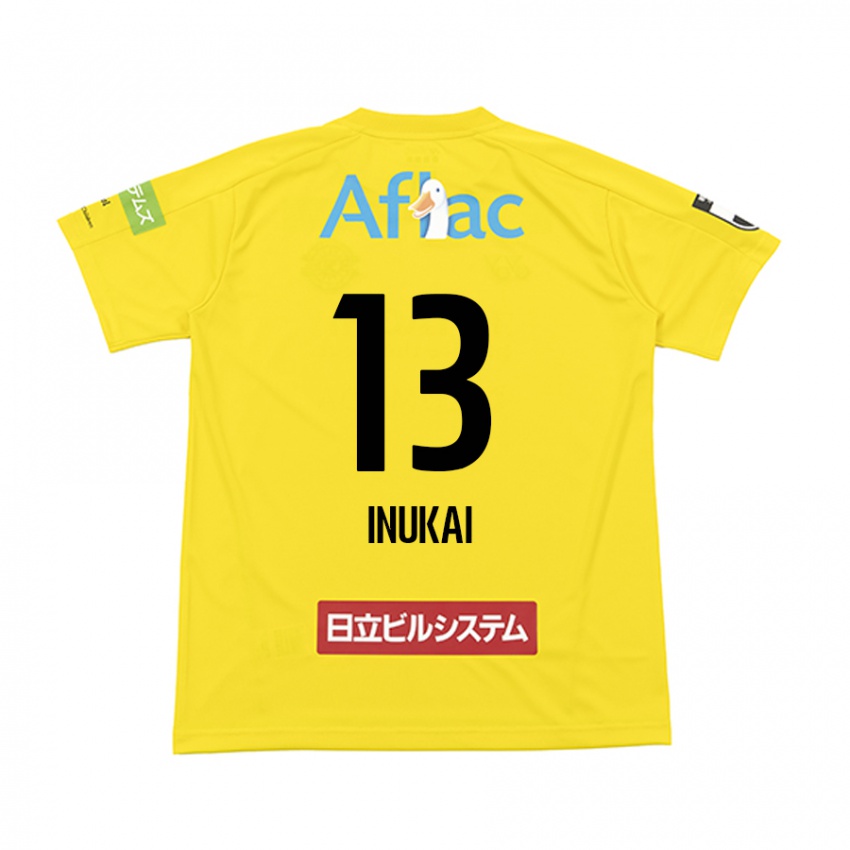 Criança Camisola Tomoya Inukai #13 Amarelo Preto Principal 2024/25 Camisa