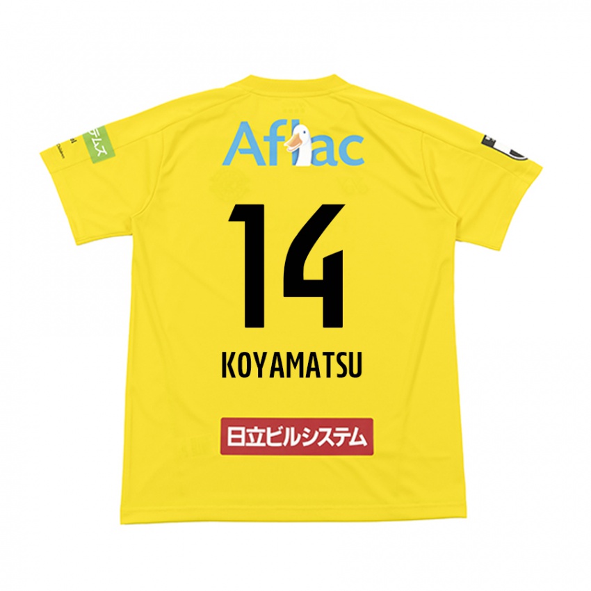 Criança Camisola Tomoya Koyamatsu #14 Amarelo Preto Principal 2024/25 Camisa