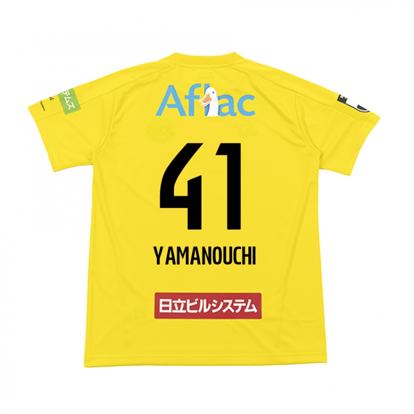 Criança Camisola Yusei Yamanouchi #41 Amarelo Preto Principal 2024/25 Camisa