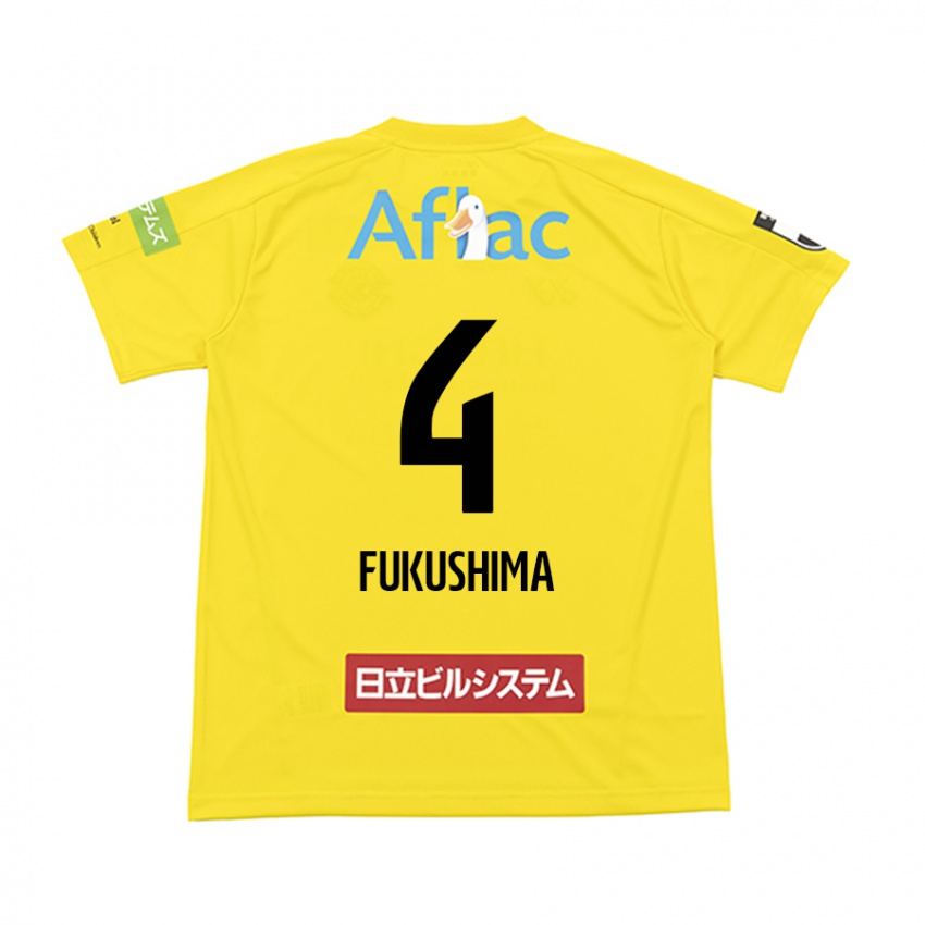 Criança Camisola Taiga Fukushima #4 Amarelo Preto Principal 2024/25 Camisa