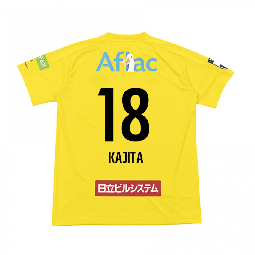 Criança Camisola Kento Kajita #18 Amarelo Preto Principal 2024/25 Camisa