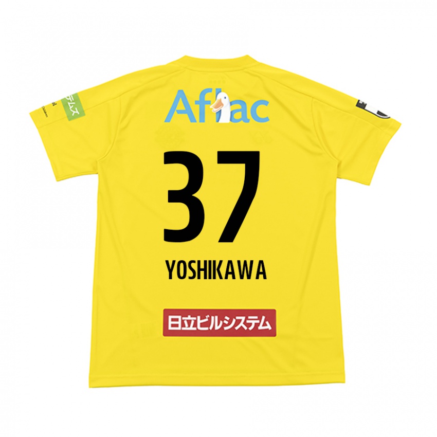 Criança Camisola Haruto Yoshikawa #37 Amarelo Preto Principal 2024/25 Camisa