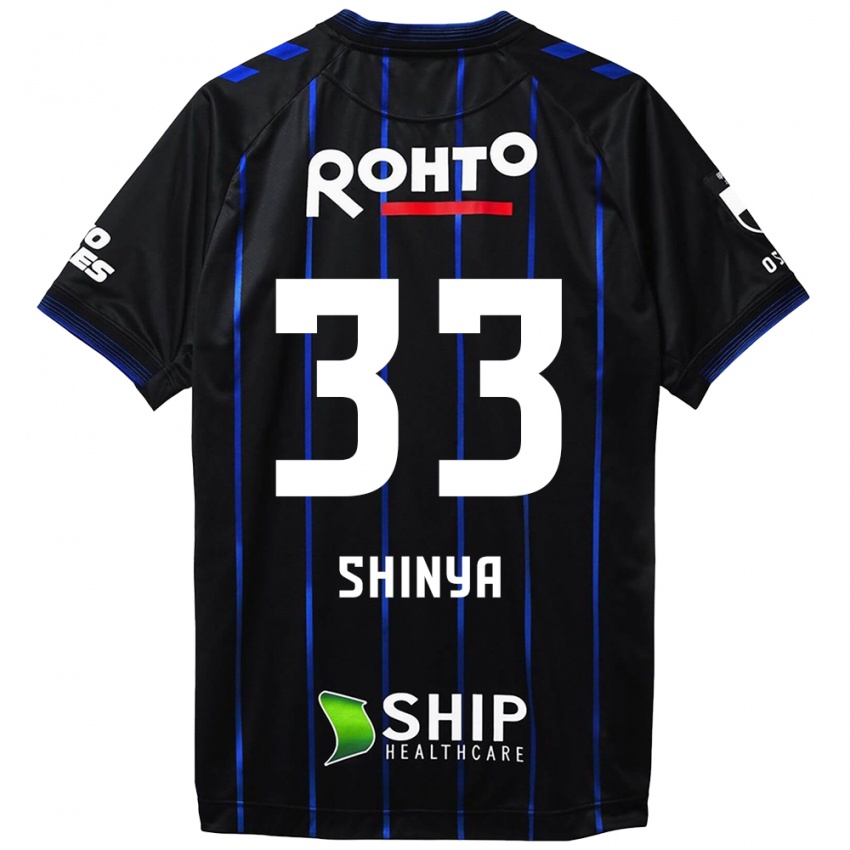 Criança Camisola Shinya Nakano #33 Preto Azul Principal 2024/25 Camisa