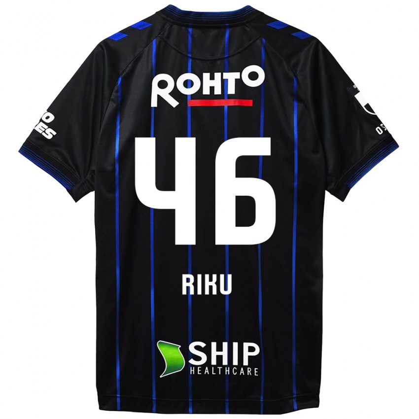 Criança Camisola Riku Matsuda #46 Preto Azul Principal 2024/25 Camisa