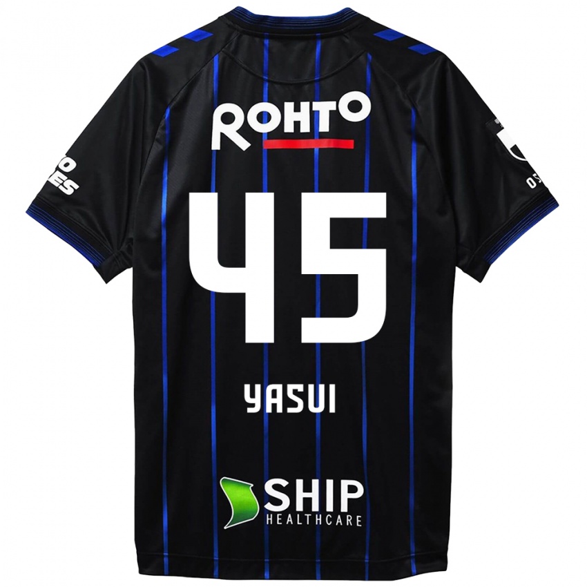 Criança Camisola Tsukasa Yasui #45 Preto Azul Principal 2024/25 Camisa