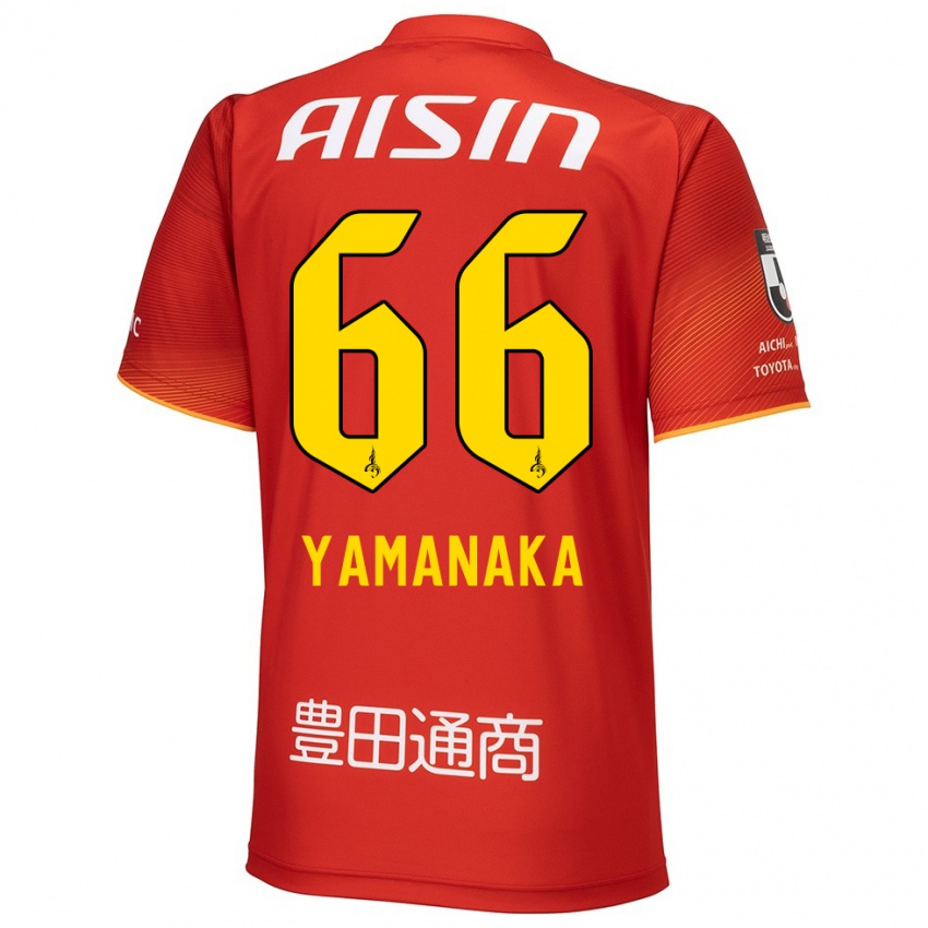 Criança Camisola Ryosuke Yamanaka #66 Vermelho Branco Amarelo Principal 2024/25 Camisa