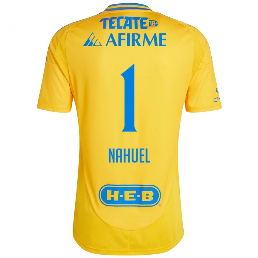 Criança Camisola Nahuel Guzman #1 Ouro Amarelo Principal 2024/25 Camisa