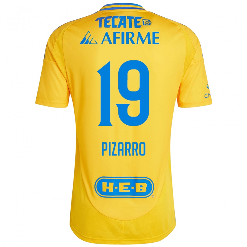 Criança Camisola Guido Pizarro #19 Ouro Amarelo Principal 2024/25 Camisa