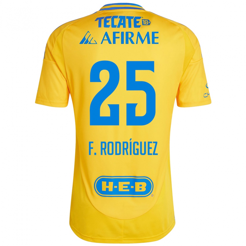 Criança Camisola Felipe Rodríguez #25 Ouro Amarelo Principal 2024/25 Camisa