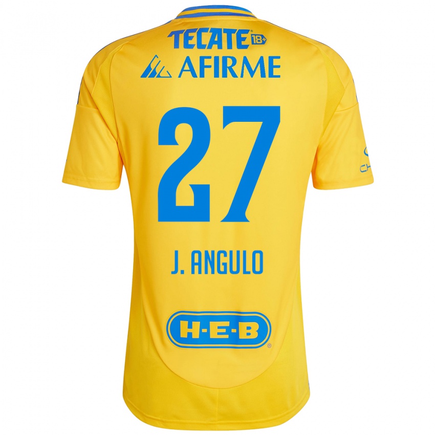 Criança Camisola Jesús Angulo #27 Ouro Amarelo Principal 2024/25 Camisa