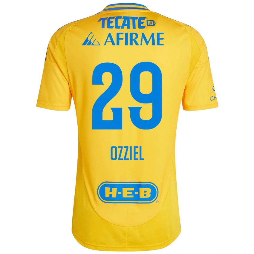 Criança Camisola Ozziel Herrera #29 Ouro Amarelo Principal 2024/25 Camisa