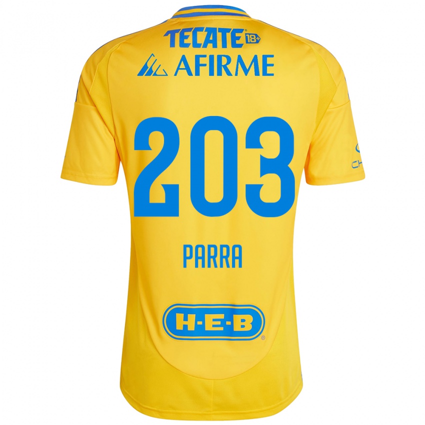 Criança Camisola Bernardo Parra #203 Ouro Amarelo Principal 2024/25 Camisa