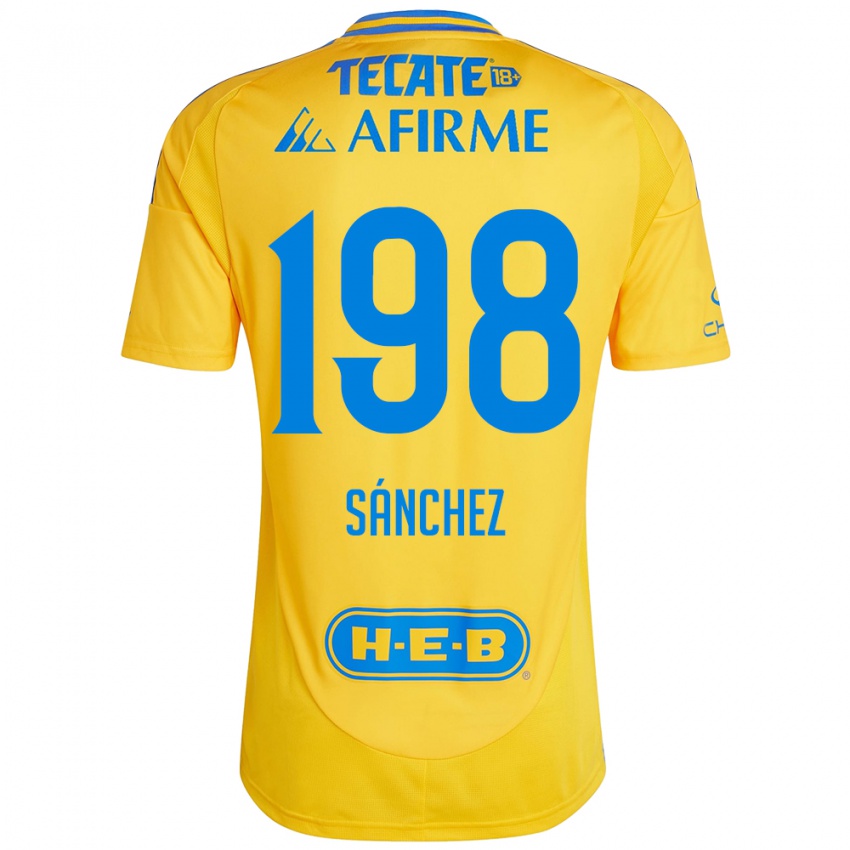 Criança Camisola Diego Sánchez #198 Ouro Amarelo Principal 2024/25 Camisa