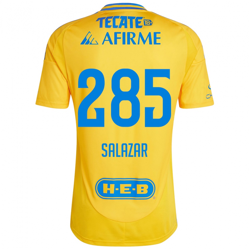 Criança Camisola Bryan Salazar #285 Ouro Amarelo Principal 2024/25 Camisa