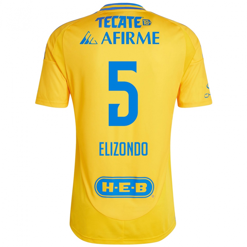 Criança Camisola Fernanda Elizondo #5 Ouro Amarelo Principal 2024/25 Camisa