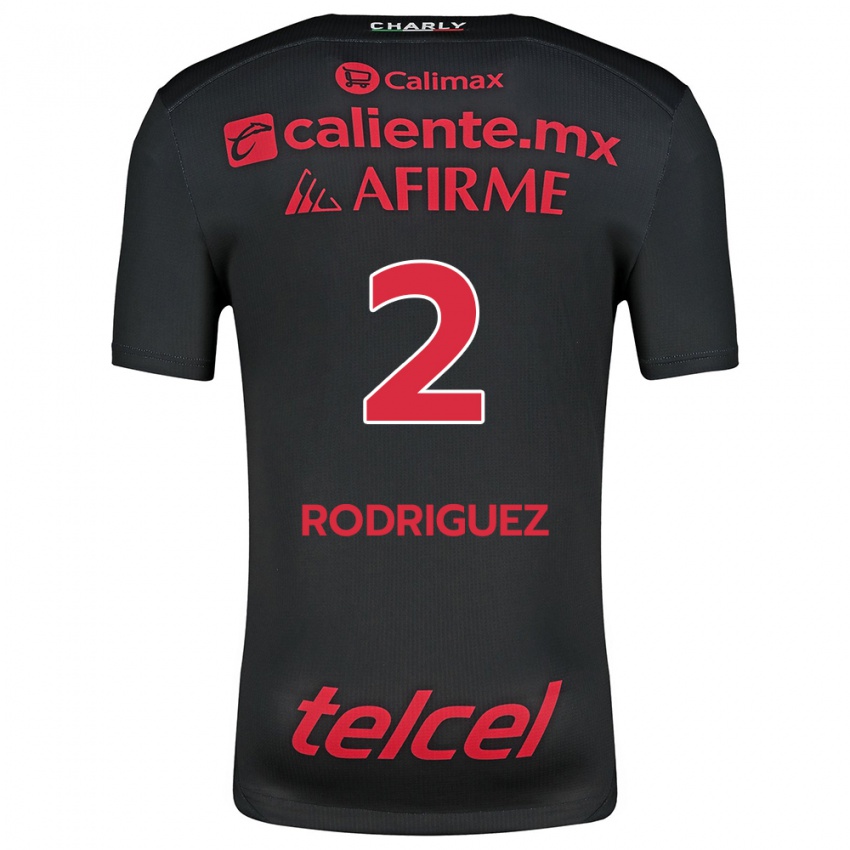 Criança Camisola Antonio Rodríguez #2 Preto Vermelho Principal 2024/25 Camisa