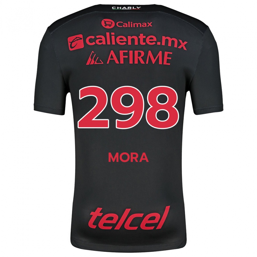 Criança Camisola Gilberto Mora #298 Preto Vermelho Principal 2024/25 Camisa