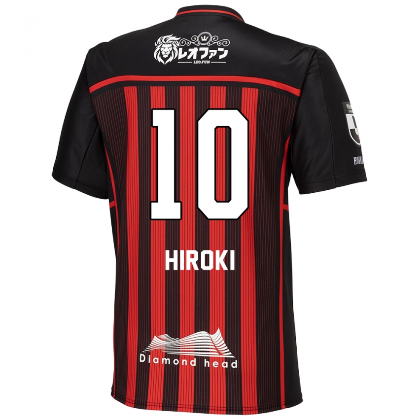 Criança Camisola Hiroki Miyazawa #10 Vermelho Preto Principal 2024/25 Camisa