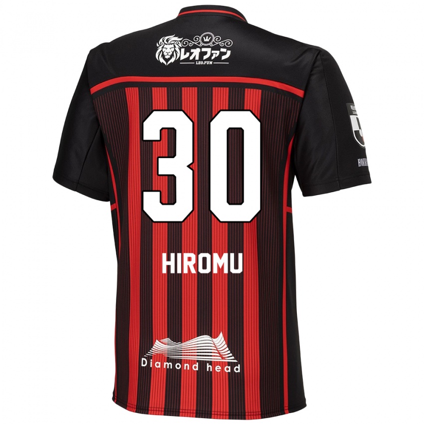 Criança Camisola Hiromu Tanaka #30 Vermelho Preto Principal 2024/25 Camisa