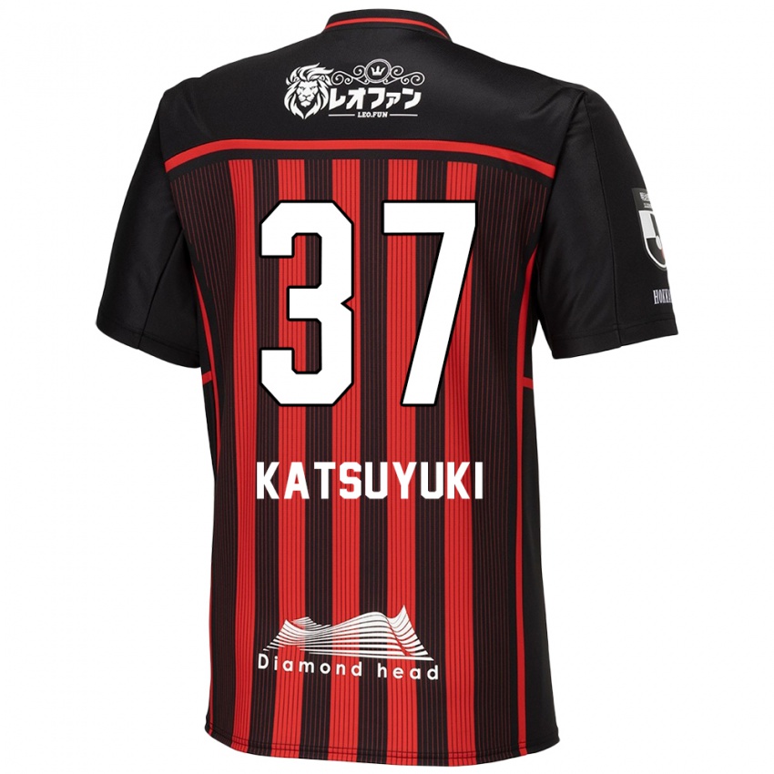 Criança Camisola Katsuyuki Tanaka #37 Vermelho Preto Principal 2024/25 Camisa