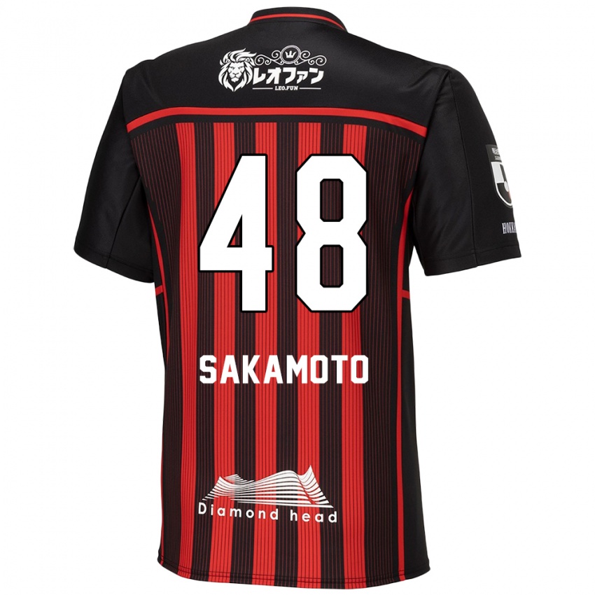 Criança Camisola Kanta Sakamoto #48 Vermelho Preto Principal 2024/25 Camisa