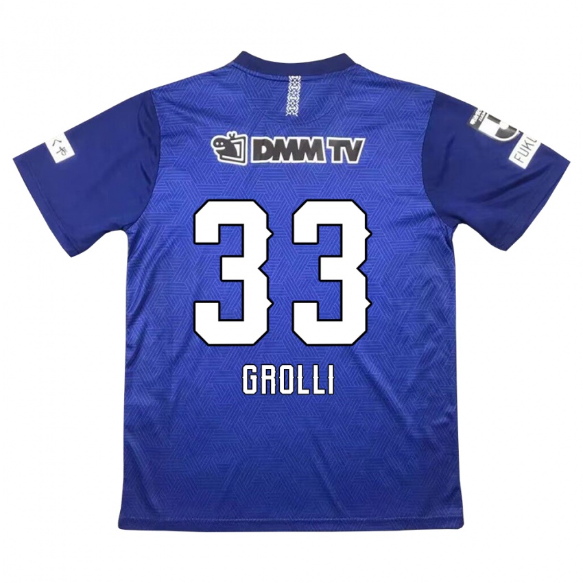 Criança Camisola Douglas Grolli #33 Azul Escuro Principal 2024/25 Camisa