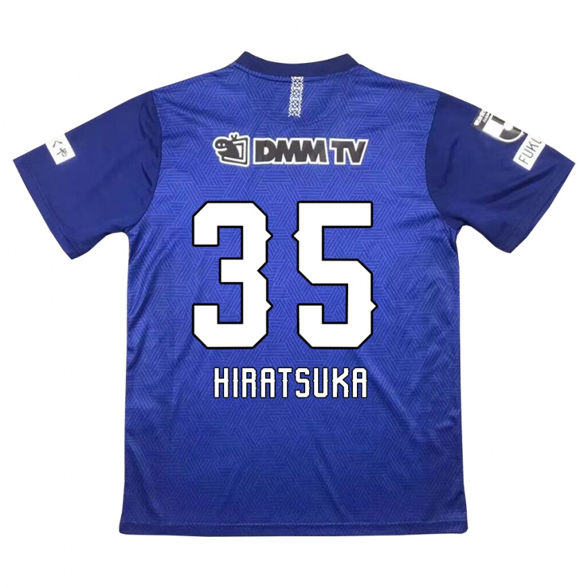 Criança Camisola Yuto Hiratsuka #35 Azul Escuro Principal 2024/25 Camisa