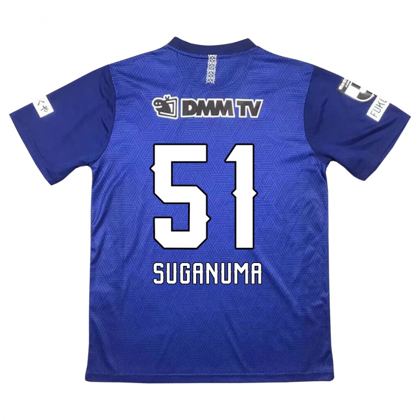 Criança Camisola Kazuaki Suganuma #51 Azul Escuro Principal 2024/25 Camisa