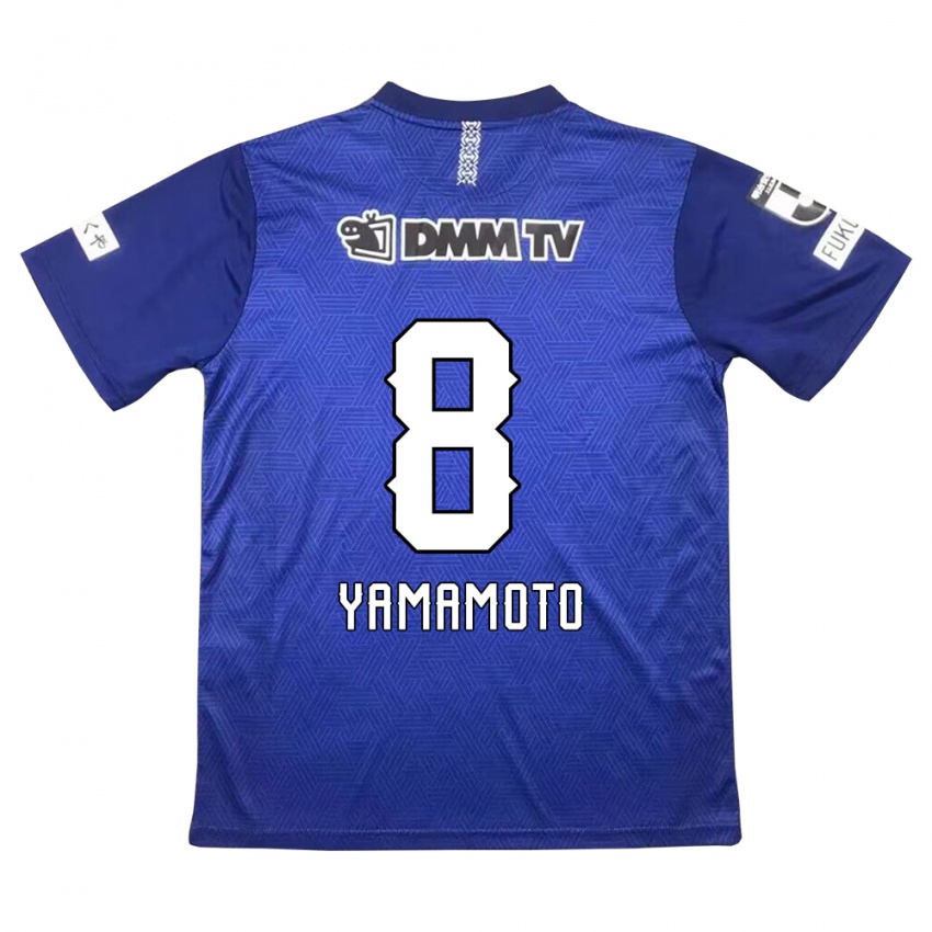 Criança Camisola Shunsuke Yamamoto #8 Azul Escuro Principal 2024/25 Camisa