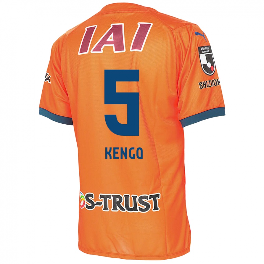 Criança Camisola Kengo Kitazume #5 Laranja Azul Principal 2024/25 Camisa