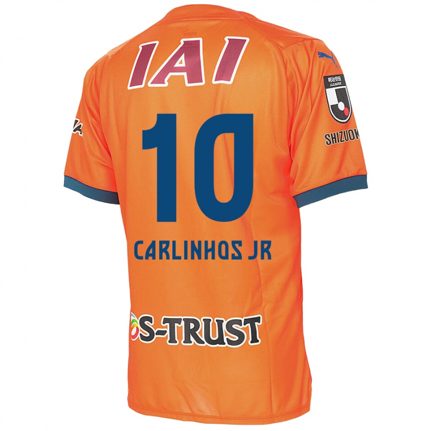 Criança Camisola Carlinhos Junior #10 Laranja Azul Principal 2024/25 Camisa