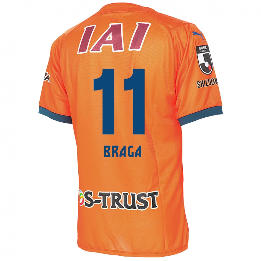 Criança Camisola Lucas Braga #11 Laranja Azul Principal 2024/25 Camisa