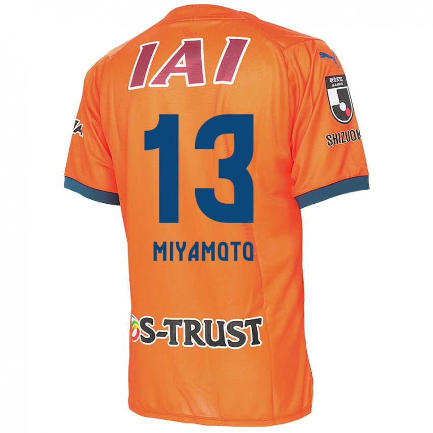 Criança Camisola Kota Miyamoto #13 Laranja Azul Principal 2024/25 Camisa