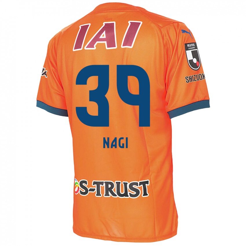 Criança Camisola Nagi Kawatani #39 Laranja Azul Principal 2024/25 Camisa