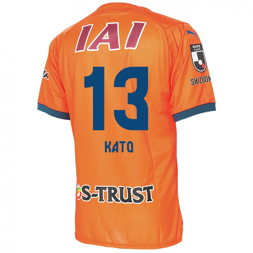 Criança Camisola Daiya Kato #13 Laranja Azul Principal 2024/25 Camisa