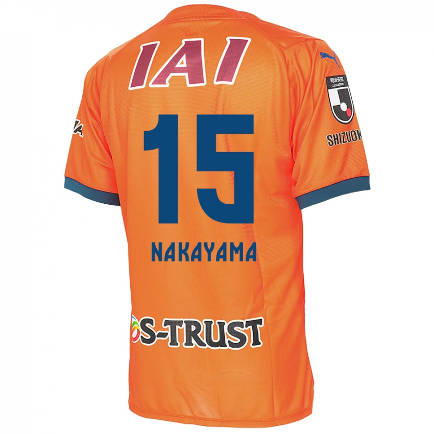 Criança Camisola Atsuki Nakayama #15 Laranja Azul Principal 2024/25 Camisa