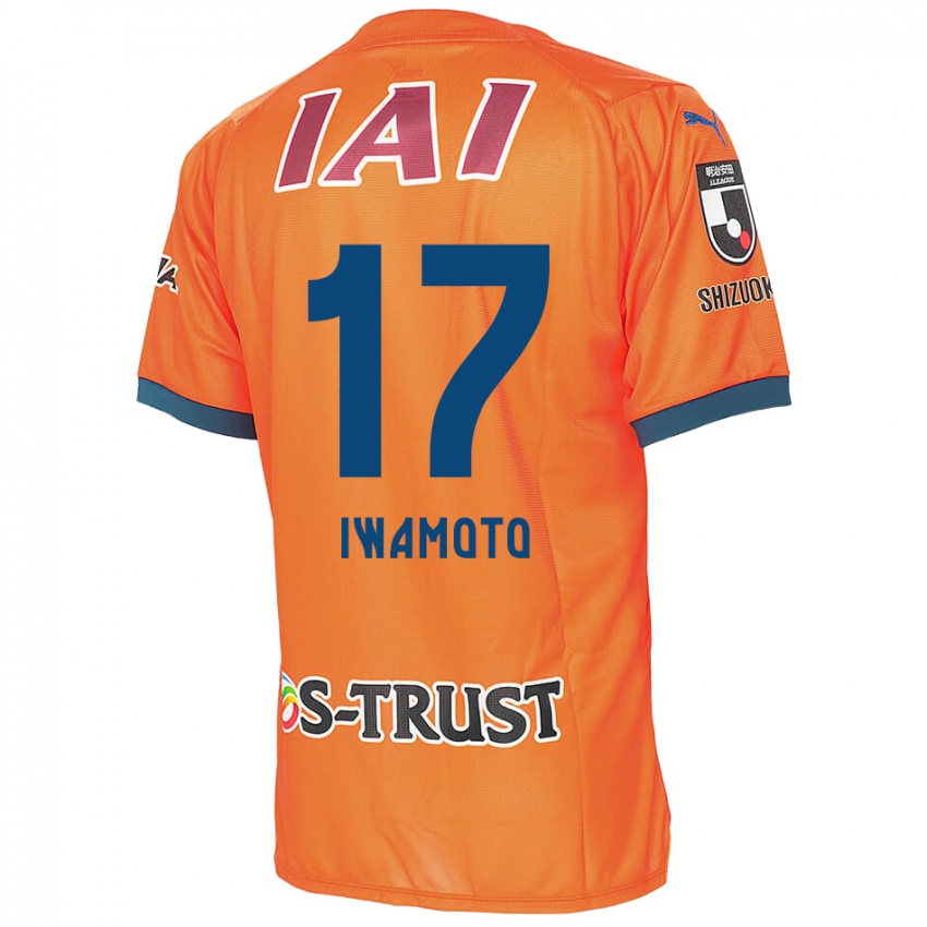 Criança Camisola Shogo Iwamoto #17 Laranja Azul Principal 2024/25 Camisa