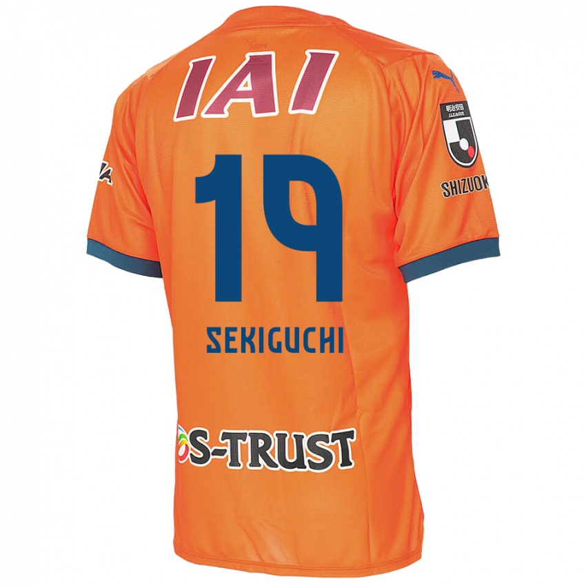 Criança Camisola Kota Sekiguchi #19 Laranja Azul Principal 2024/25 Camisa