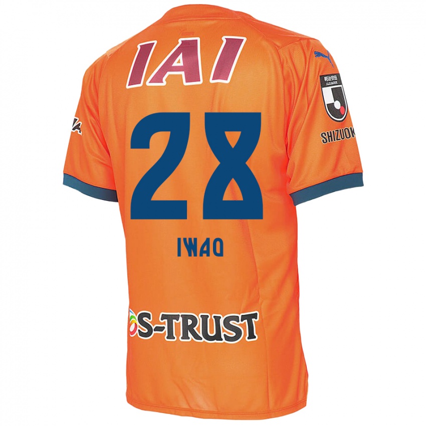 Criança Camisola Takeru Iwao #28 Laranja Azul Principal 2024/25 Camisa