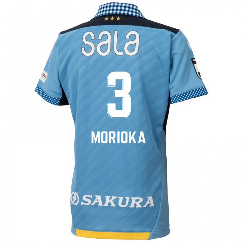 Criança Camisola Riku Morioka #3 Azul Preto Principal 2024/25 Camisa