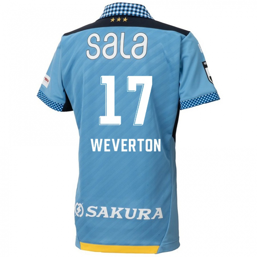 Criança Camisola Weverton #17 Azul Preto Principal 2024/25 Camisa