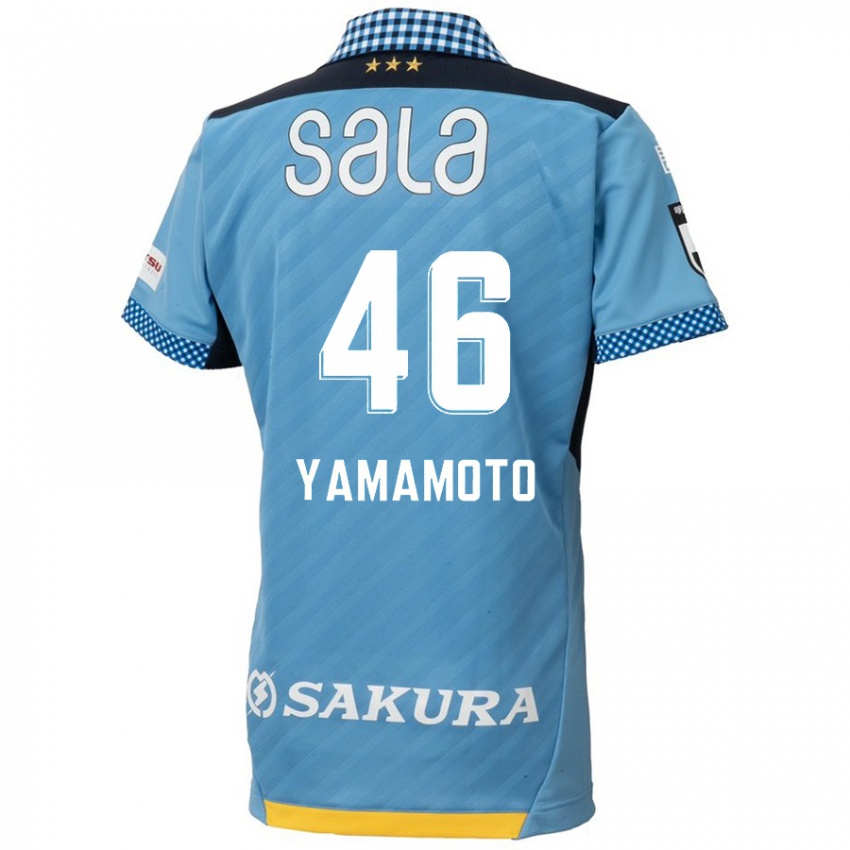 Criança Camisola Shota Yamamoto #46 Azul Preto Principal 2024/25 Camisa