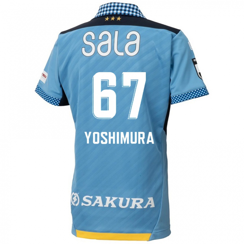 Criança Camisola Ryusei Yoshimura #67 Azul Preto Principal 2024/25 Camisa